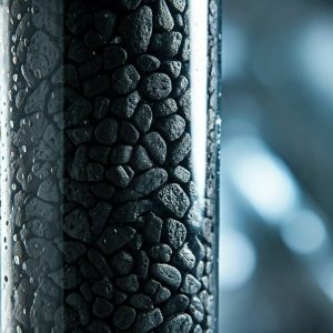 close up of an activated carbon water filter