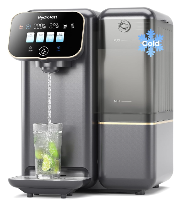 Hydrofast C100 Reverse Osmosis Water Filter Countertop with Cooling